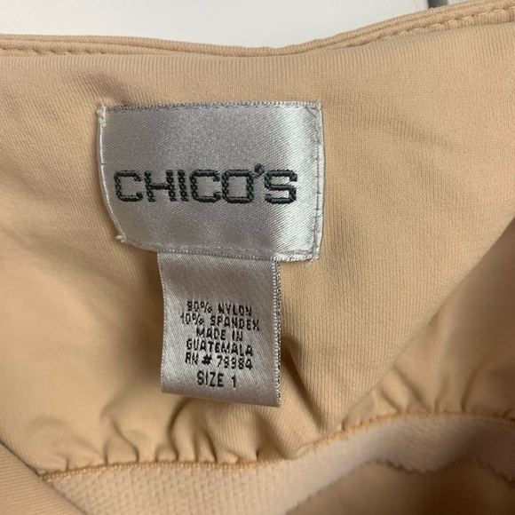 Chicos Size 1 M Beige Nude Camisole Tank Top Shapewear - Picture 4 of 5